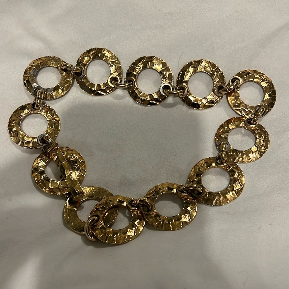 Agatha hammered gold necklace